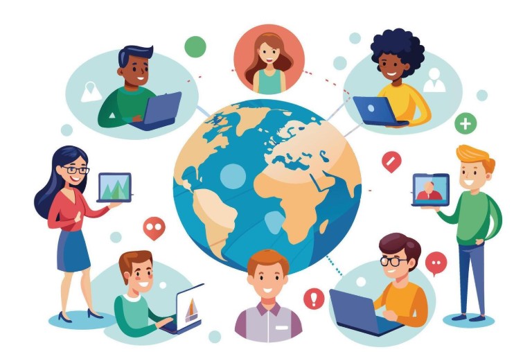 Participants collaborating