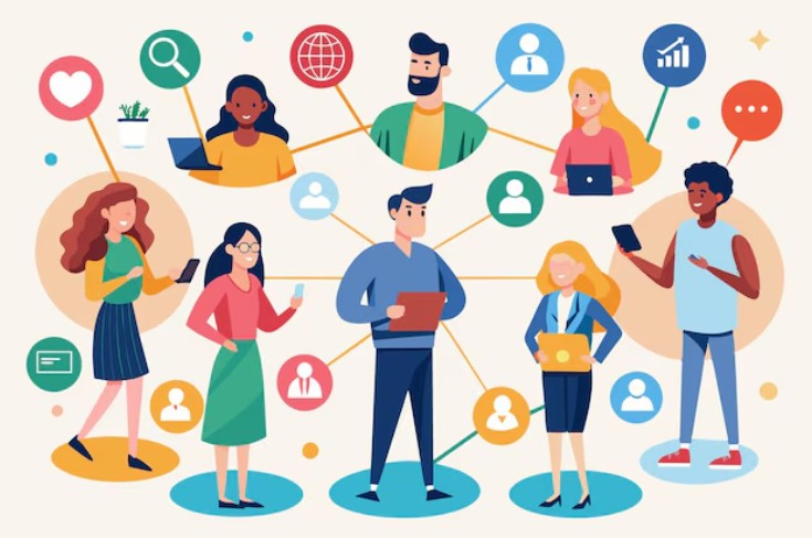 Participants collaborating